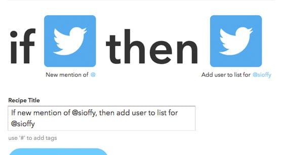 IFTTT Twitter Mentions