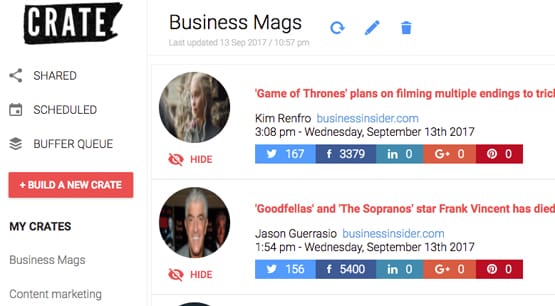 Crate Content Suggestions