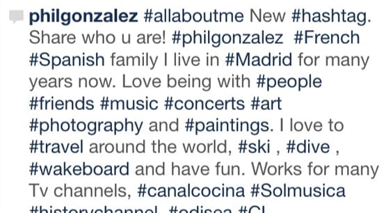 Instagram Hashtags Example