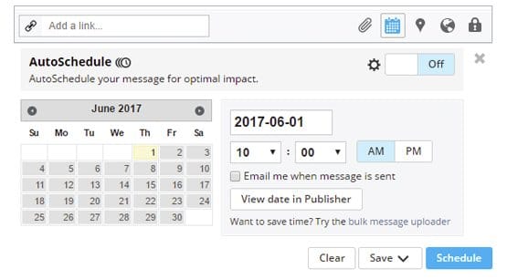 Schedule Facebook Post on Sproutsocial