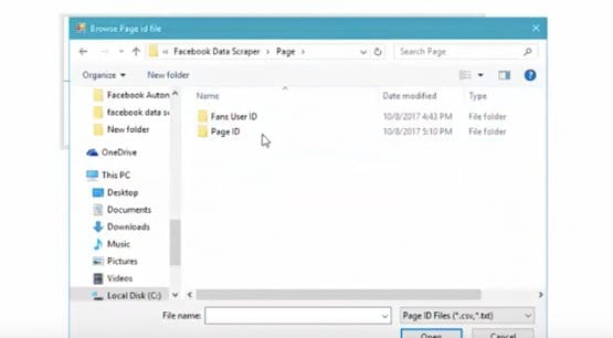 Export Facebook Results