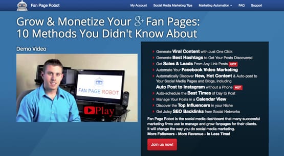 Fan Page Robot