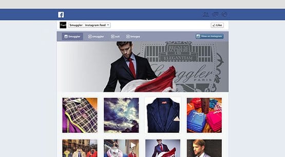 Instagram App on Facebook Page