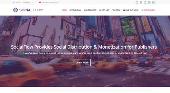 Social Flow Homepage
