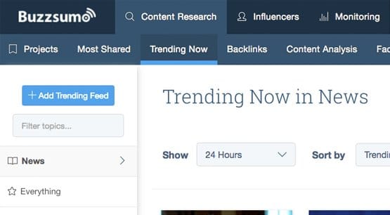 Trending in BuzzSumo