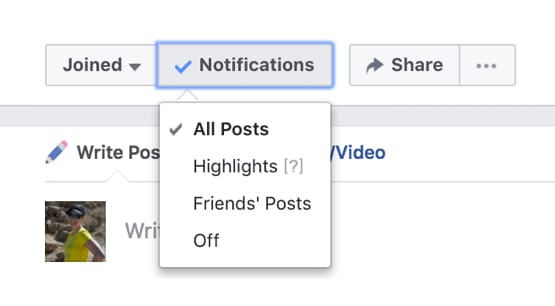 Facebook Group Notifications