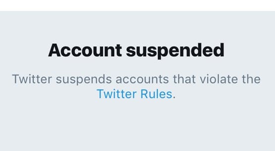 Twitter Account Suspended