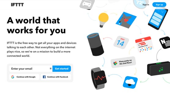 IFTTT Homepage