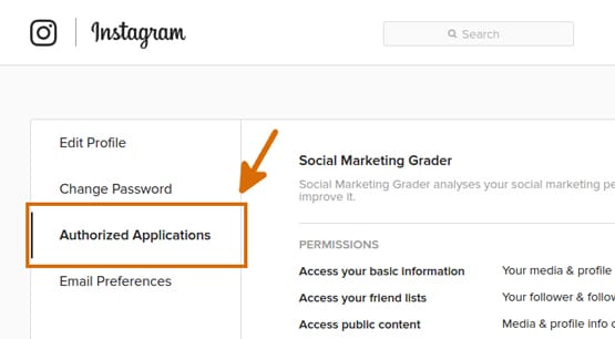 Instagram Authorized Apps