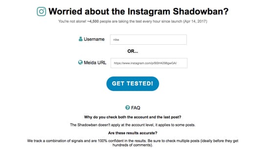 Shadow Ban Checker Tool