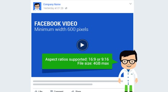 Facebook Minimum Width Video