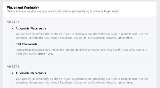 Automatic vs Manual Placements