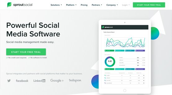 Sprout Social Homepage