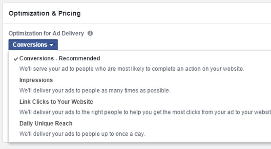 Testing Conversion Strategies on FB