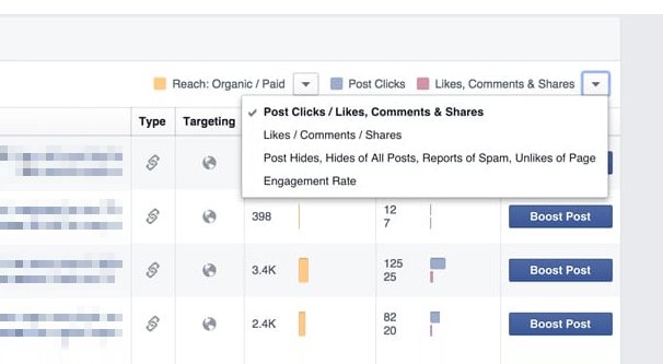 Post Clicks Stats in Facebook Metrics
