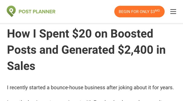Post Planner Sales From Boost Post