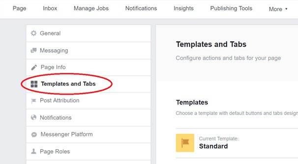 Templates and Tabs Section