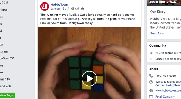 Example Sales Post on HobbyTown