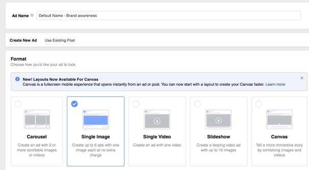 Facebook Create Ad