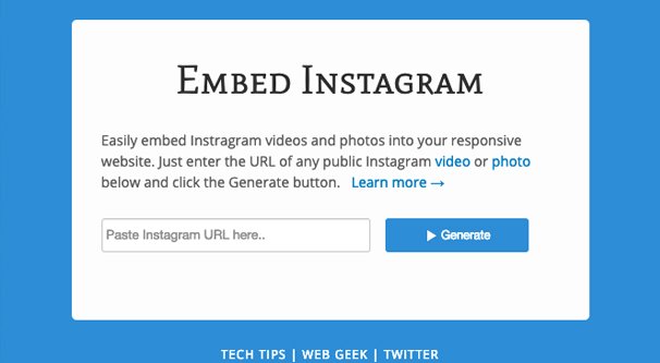 Embed IG Generator