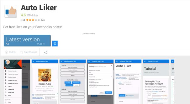 Example Sketchy Facebook App