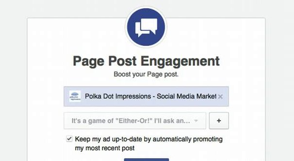 Page Post Engagement Ad