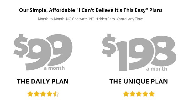 Pricing for 99DollarSocial