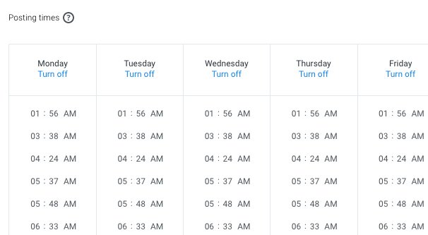 Random Posting Times