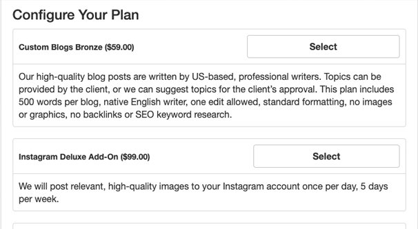 Upsells in Blog