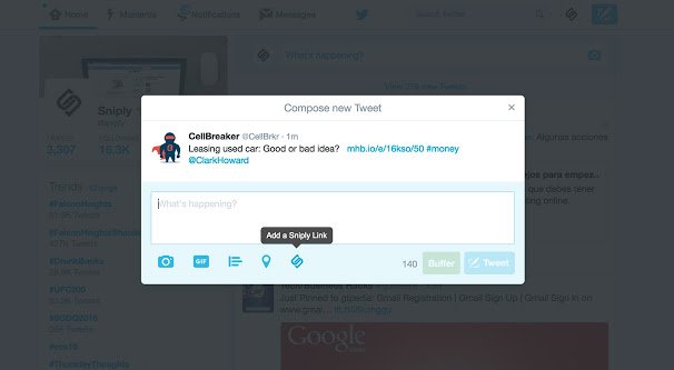 Adding a Sniply Link