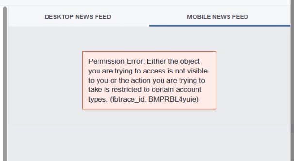 Facebook Bug Example