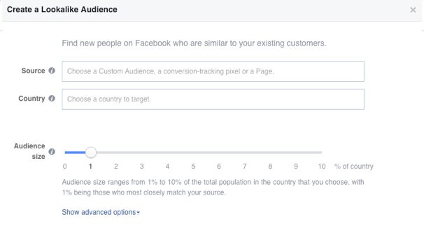 Creating a New Lookalike Audience