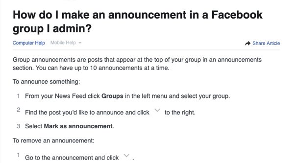 How to Make An Announcement