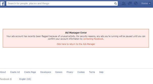 Ad Manager Error Banned