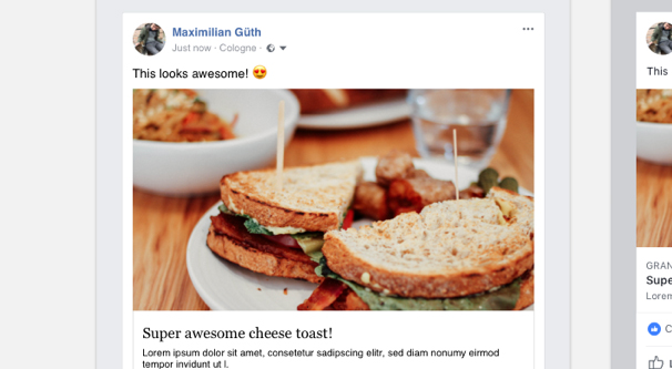 Linking in a Post on Facebook