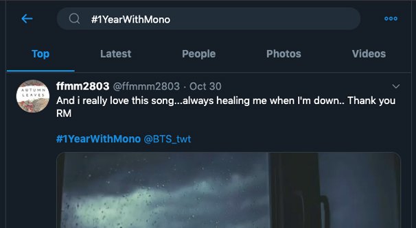 1YearWithMono Hashtag